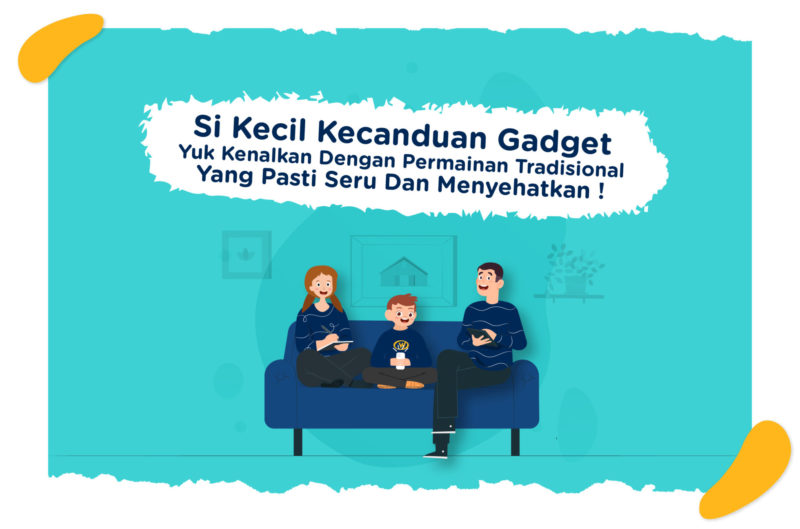 COVER SI KECIL KECANDUAN GADGET