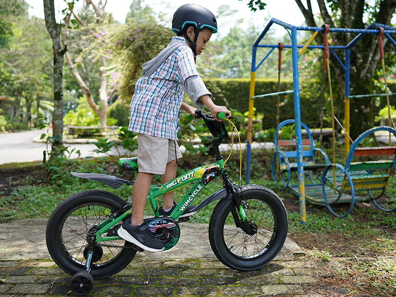 Belajar menyeimbangkan tubuh sepeda anak wimcycle