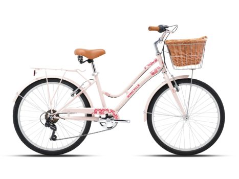 Sepeda Perempuan Seona 24" City Bike Pink