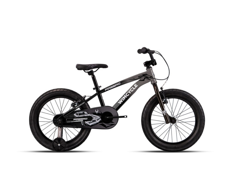 MY26 Sepeda Anak WIMCYCLE BMX FIREBIRD18 BLACK GRAY P