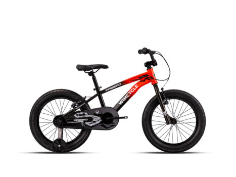 MY26 Sepeda Anak WIMCYCLE BMX FIREBIRD18 BLACK NEON RED P