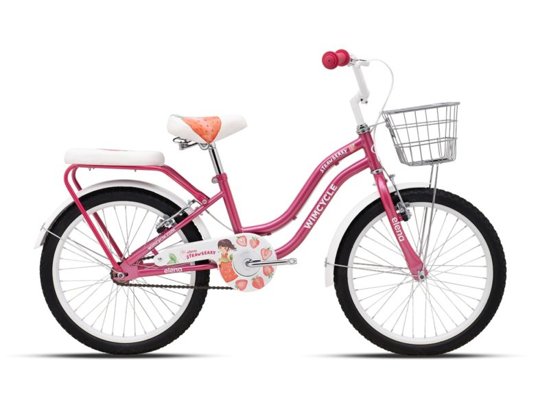 MY25 Sepeda Anak Perempuan WIMCYCLE ELENA20 STRAWBERRY Rose Pink